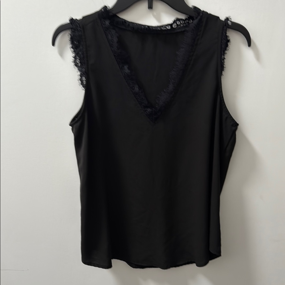 Amazon Black Sleeveless Tank Top Blouse